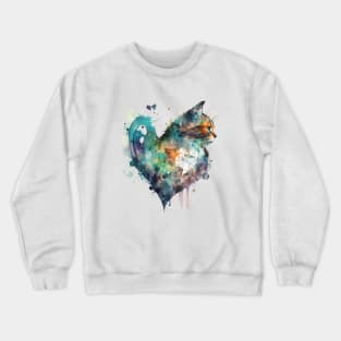 A nice Cat heart drawing Crewneck Sweatshirt